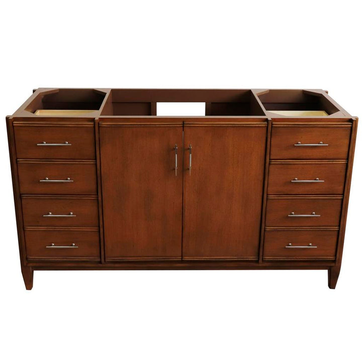 Bellaterra Home, MCM 60" Walnut Single Vanity, Cabinet Only, Cabinet Only (No Top)#top-options_cabinet-only-(no-top)-top