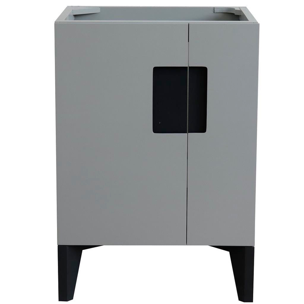 Bellaterra Home Kolb 24" Single Sink Vanity, Light Gray, Carrara White Marble Top#top-options_carrara-white-marble-top