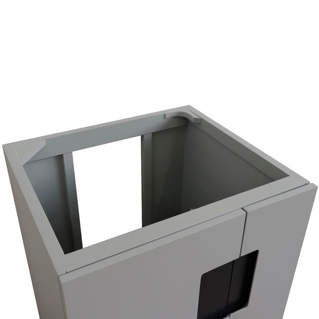 Bellaterra Home Kolb 24" Single Sink Vanity, Light Gray, Carrara White Marble Top#top-options_carrara-white-marble-top