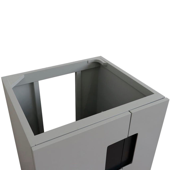 Bellaterra Home Kolb 24" Single Sink Vanity, Light Gray, Carrara White Marble Top#top-options_carrara-white-marble-top