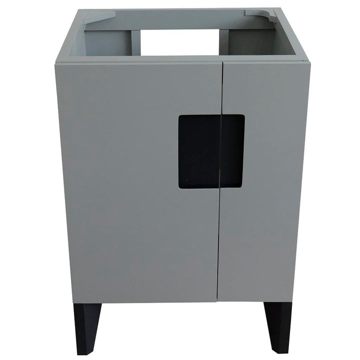 Bellaterra Home Kolb 24" Single Sink Vanity, Light Gray, Carrara White Marble Top#top-options_carrara-white-marble-top