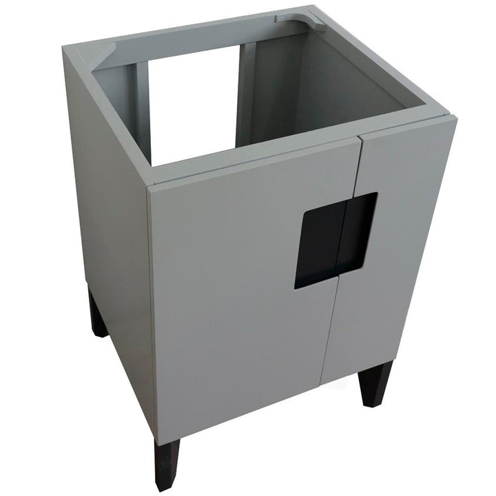 Bellaterra Home Kolb 24" Single Sink Vanity, Light Gray, Carrara White Marble Top#top-options_carrara-white-marble-top