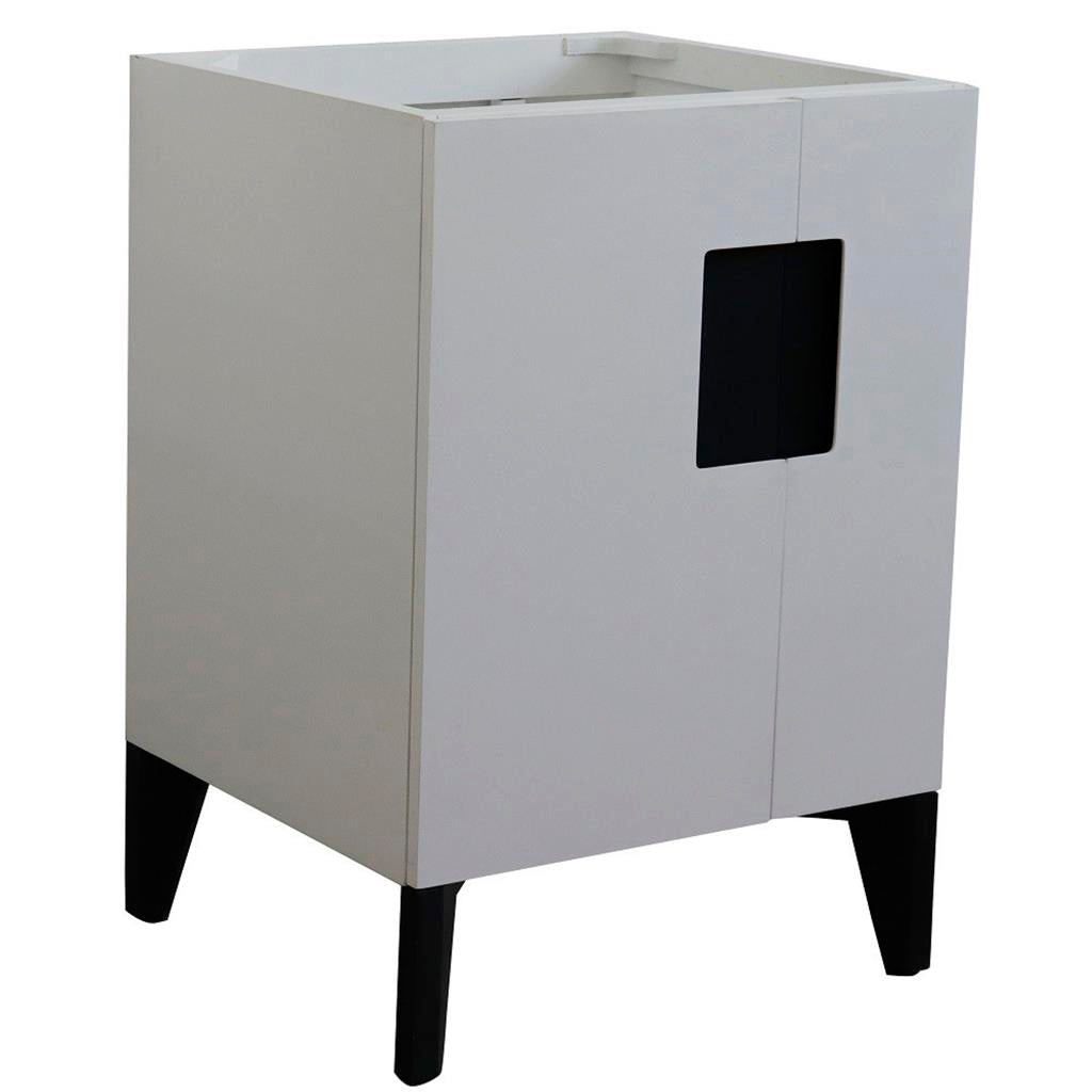 Bellaterra Home Kolb 24" Single Sink Vanity, White, Carrara White Marble Top#top-options_carrara-white-marble-top
