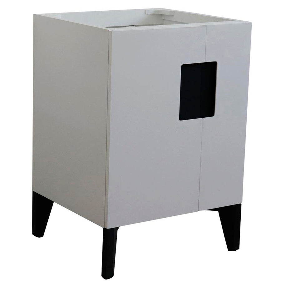 Bellaterra Home Kolb 24" Single Sink Vanity, White, Carrara White Marble Top#top-options_carrara-white-marble-top