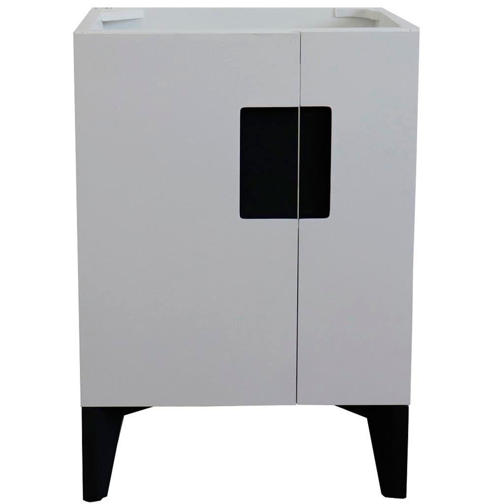 Bellaterra Home Kolb 24" Single Sink Vanity, White, Carrara White Marble Top#top-options_carrara-white-marble-top