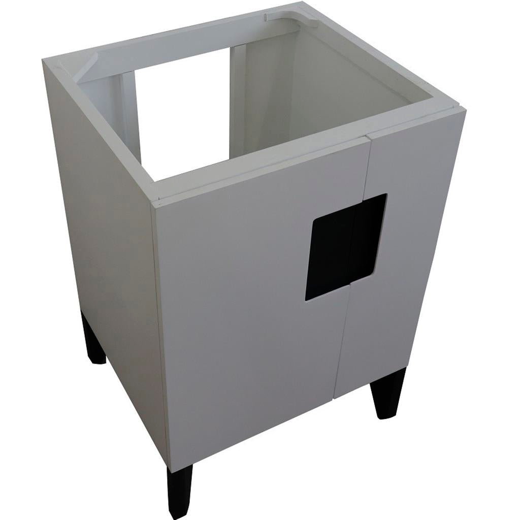 Bellaterra Home Kolb 24" Single Sink Vanity, White, Carrara White Marble Top#top-options_carrara-white-marble-top