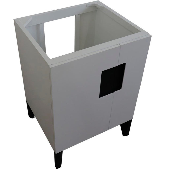 Bellaterra Home Kolb 24" Single Sink Vanity, White, Carrara White Marble Top#top-options_carrara-white-marble-top