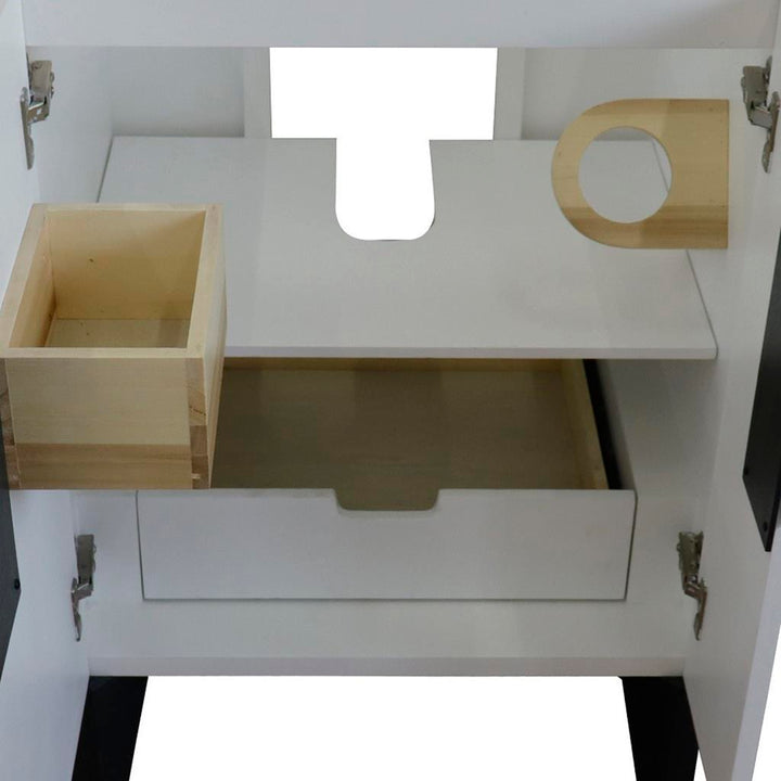 Bellaterra Home Kolb 24" Single Sink Vanity, White, Carrara White Marble Top#top-options_carrara-white-marble-top