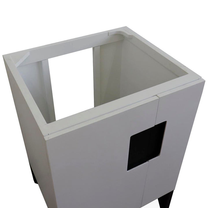 Bellaterra Home Kolb 24" Single Sink Vanity, White, Carrara White Marble Top#top-options_carrara-white-marble-top