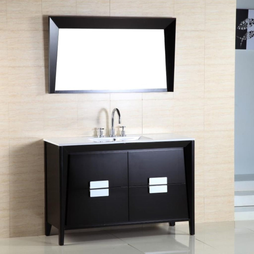 Bellaterra Home Modern 48 Single Sink Vanity Dark Espresso Ceramic#top-options_ceramic