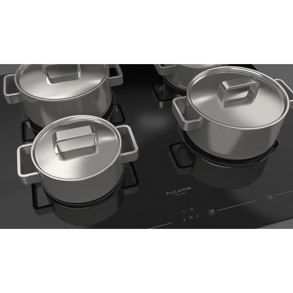 Fulgor Milano  24” Induction Cooktop, Black Glass#finish_black-glass