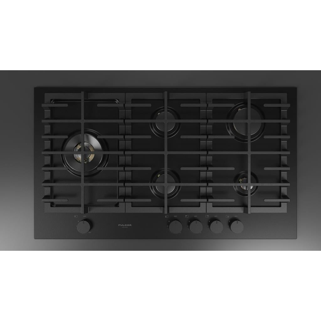 Fulgor Milano  Matteo 400 Series  36" Gas Cooktop, Matte Black#finish_matte-black