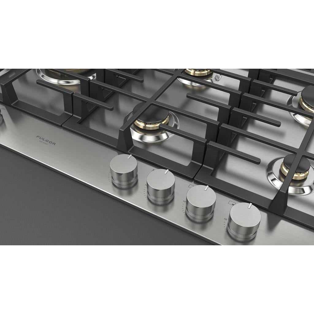 Fulgor Milano  Matteo 400 Series  36" Gas Cooktop, Stainless Steel#finish_stainless-steel