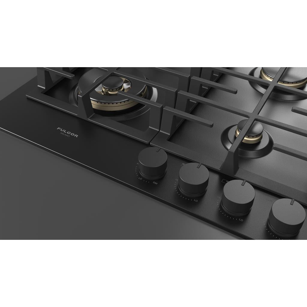 Fulgor Milano  Matteo 400 Series  24" Gas Cooktop, Matte Black#finish_matte-black