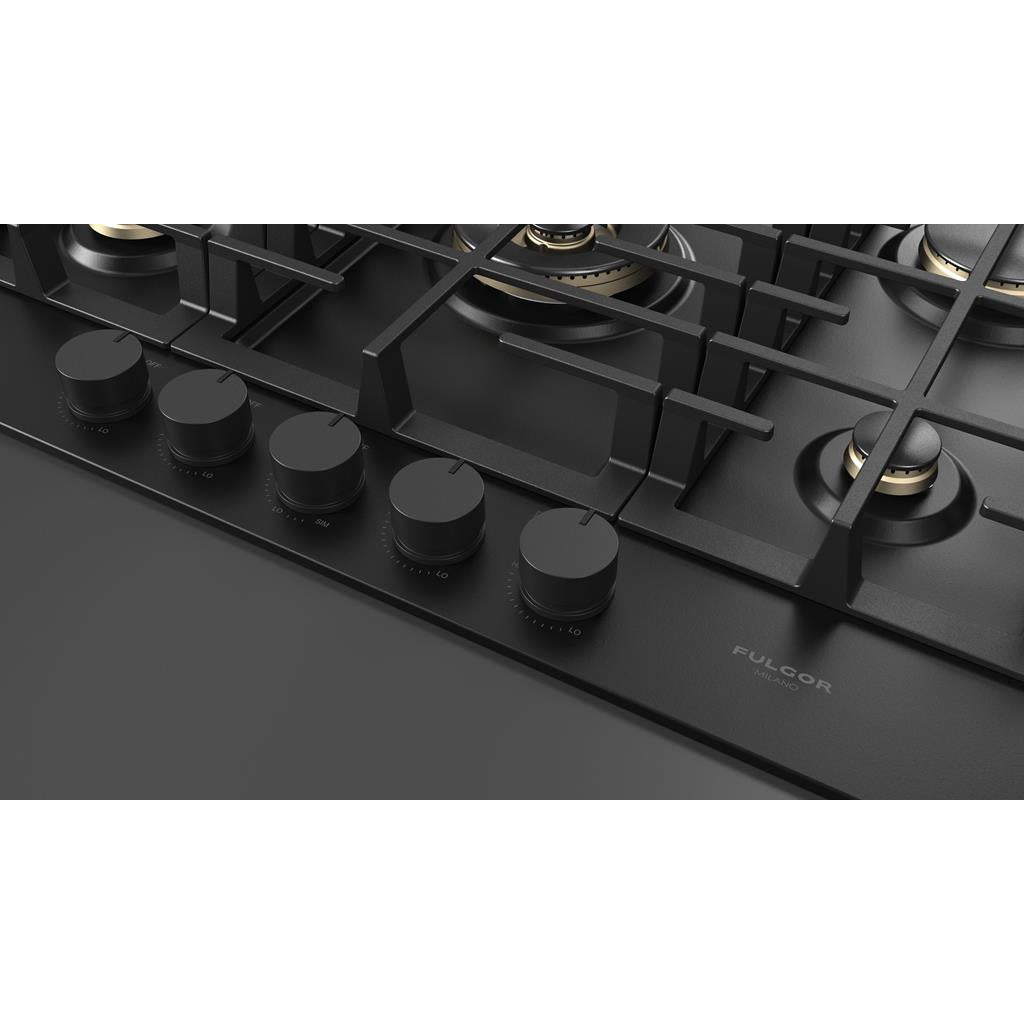 Fulgor Milano  Matteo 400 Series  30" Gas Cooktop, Matte Black#finish_matte-black