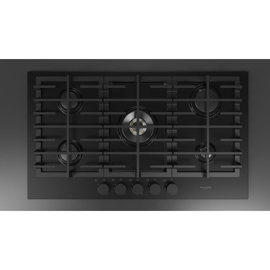Fulgor Milano  Matteo 400 Series  36" Gas Cooktop, Matte Black#finish_matte-black
