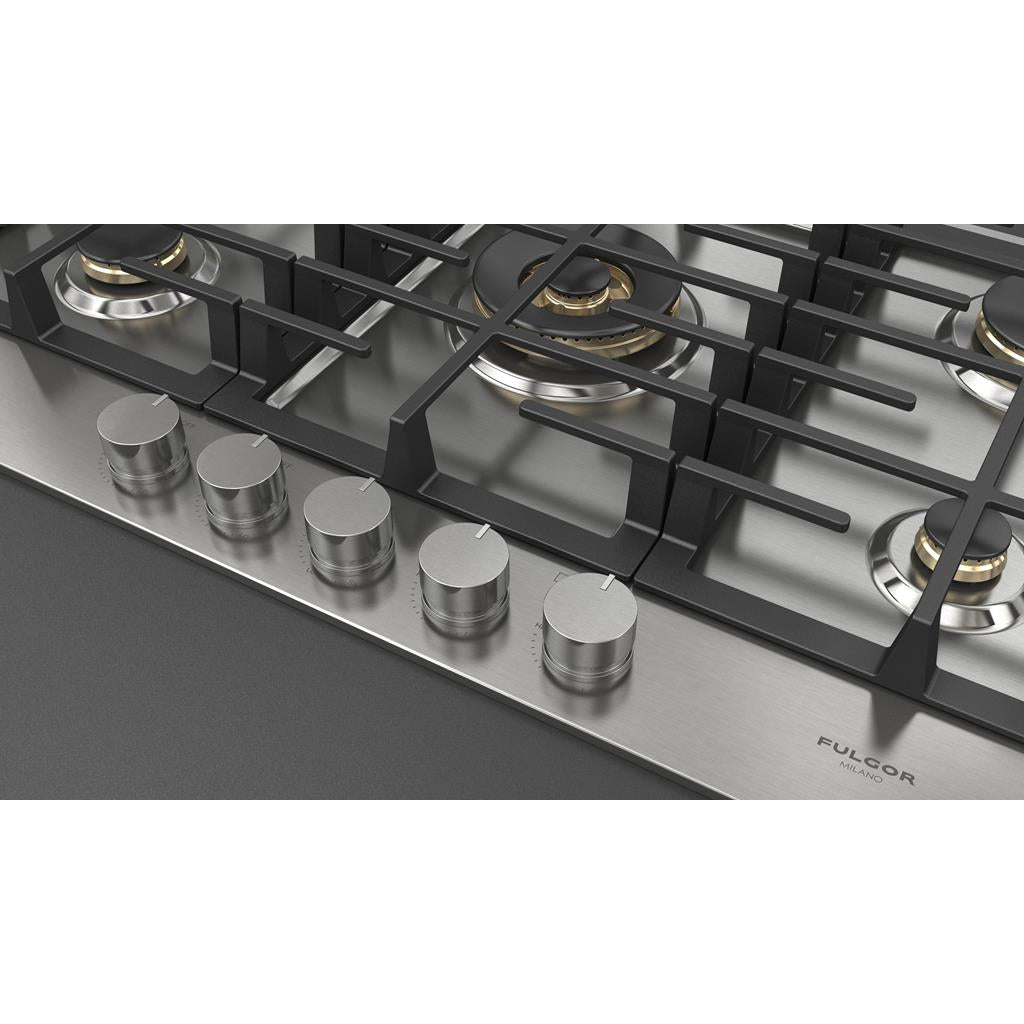 Fulgor Milano  Matteo 400 Series  36" Gas Cooktop, Stainless Steel#finish_stainless-steel