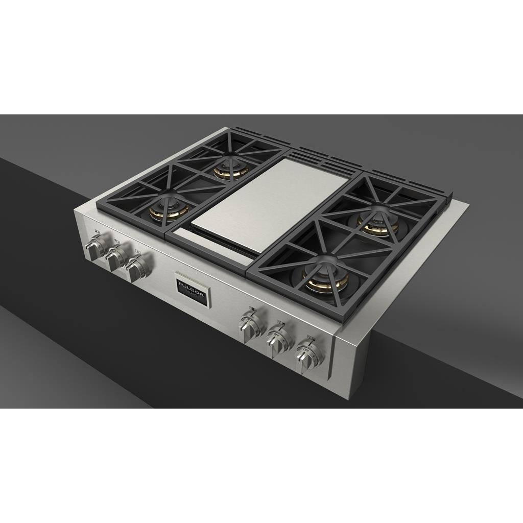Fulgor Milano Sofia 36" Gas Pro Range Top With Griddle