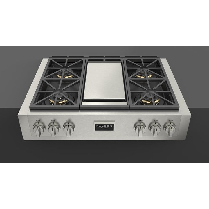 Fulgor Milano Sofia 36" Gas Pro Range Top With Griddle