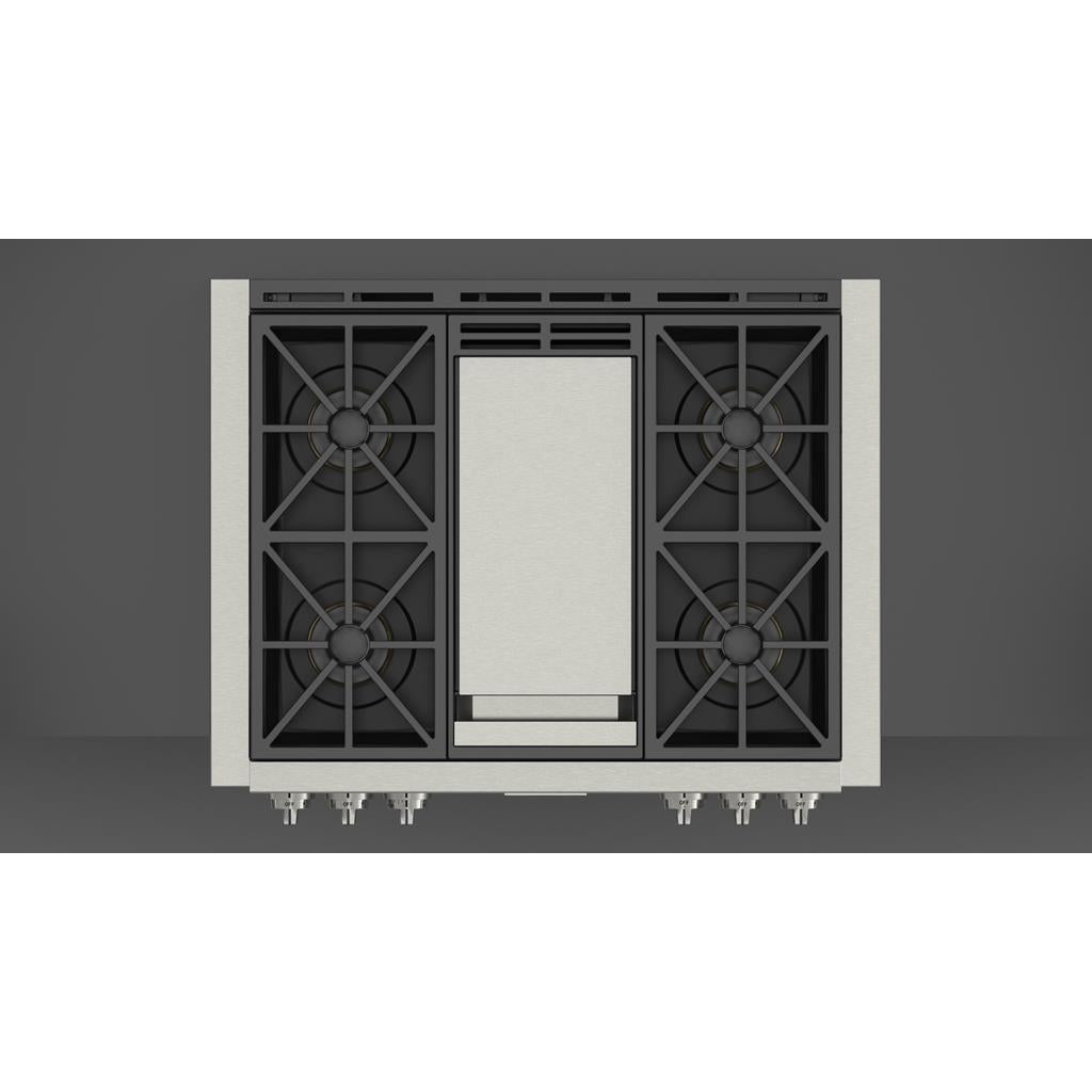 Fulgor Milano Sofia 36" Gas Pro Range Top With Griddle