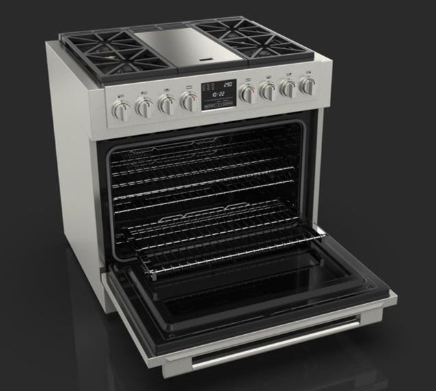 Fulgor Milano Sofia 36" Dual Fuel Pro Range with Griddle