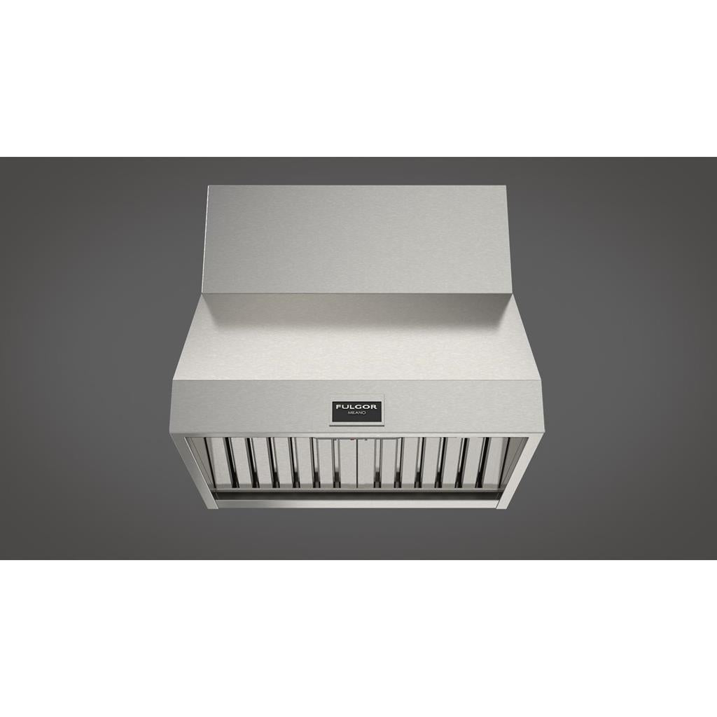 Fulgor Milano  30" Pro Hood (1 Fan - Slider), Stainless Steel#finish_stainless-steel