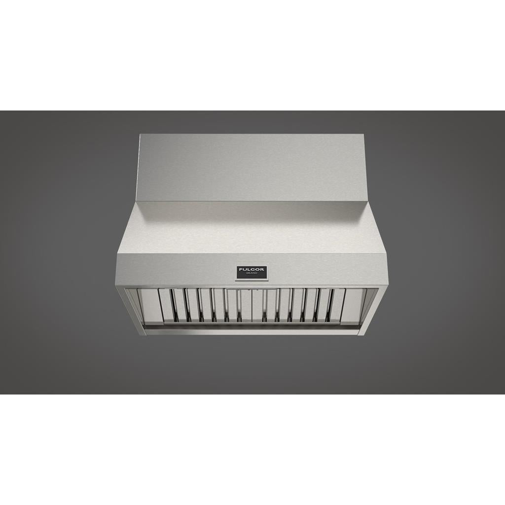 Fulgor Milano  36" Pro Wall-Mount Hood (1 Fan - Slider), Stainless Steel#finish_stainless-steel