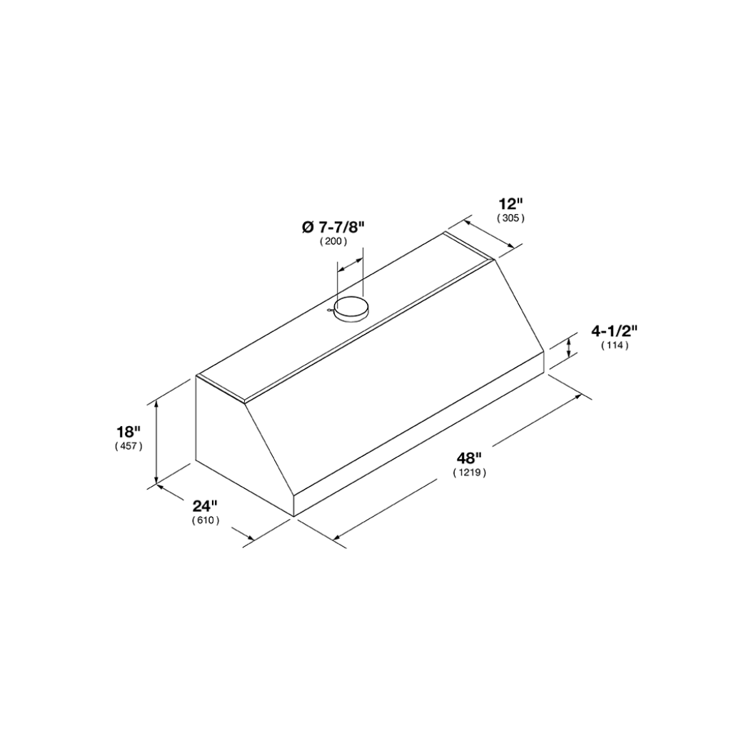 Fulgor Milano 48" Pro Wall Mount Hood