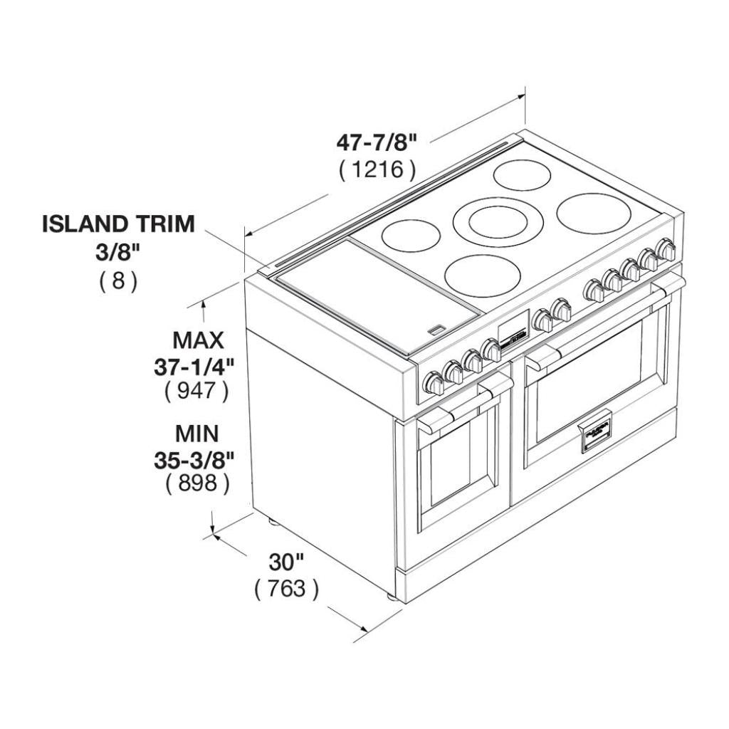 Fulgor Milano Sofia Pro 48" Induction Range with Griddle