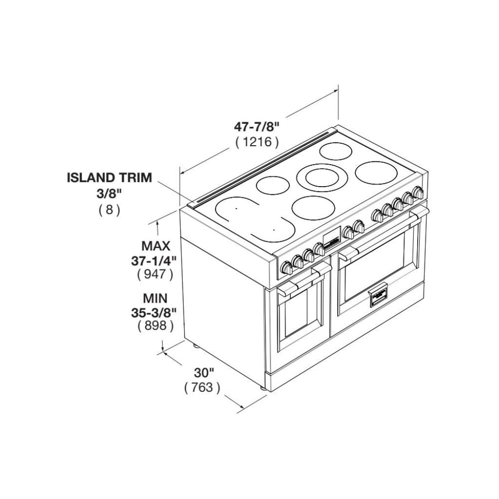 Fulgor Milano Sofia Pro 48” Induction Range - All Glass