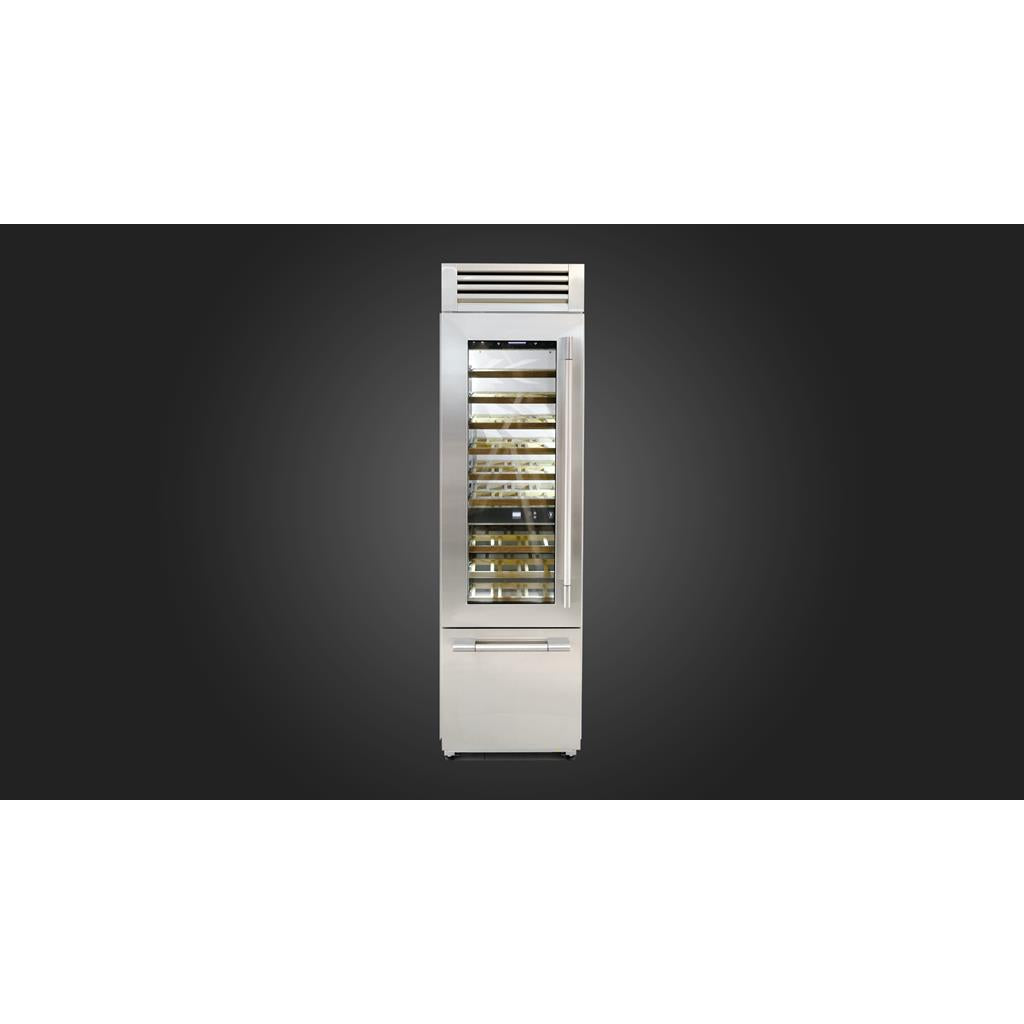 Fulgor Milano  24" Pro Wine Cellar, Left Door, Stainless Steel#finish_stainless-steel