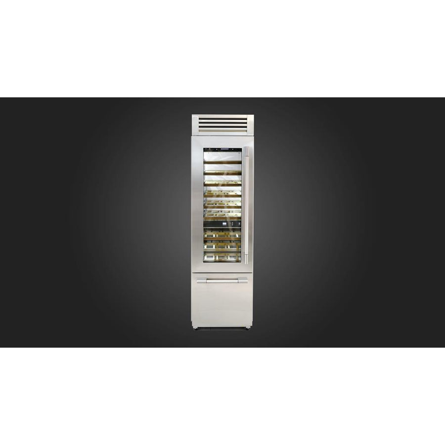 Fulgor Milano  24" Pro Wine Cellar, Left Door, Stainless Steel#finish_stainless-steel