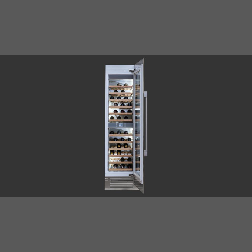 Fulgor Milano 24" Pro Stainless Two Zone Wine Column, Right Hinge