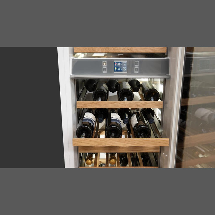 Fulgor Milano 24" Pro Stainless Two Zone Wine Column, Right Hinge