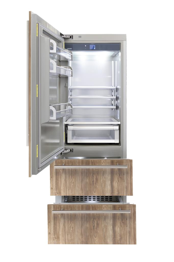 Fhiaba Integrated Series 30" Fridge with Freezer Drawers, Left Hinge