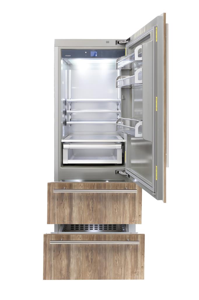 Fhiaba Integrated Series 30" Fridge with Freezer Drawers, Right Hinge