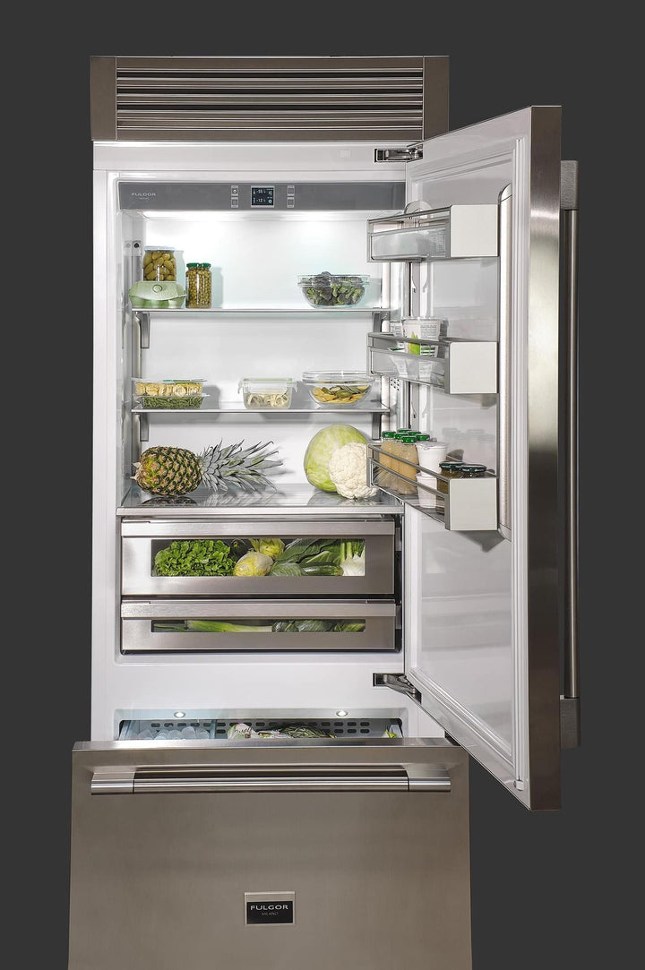 Fulgor Milano 36" Pro Stainless Refrigerator and Freezer, Right Hinge