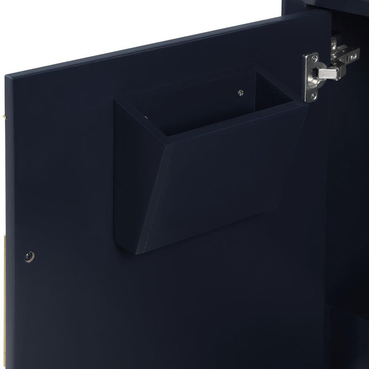 Bemma, Gracie 36" Single Vanity, Pacific Blue/Satin Brass, Carrara Marble Top#top-options_carrara-marble-top