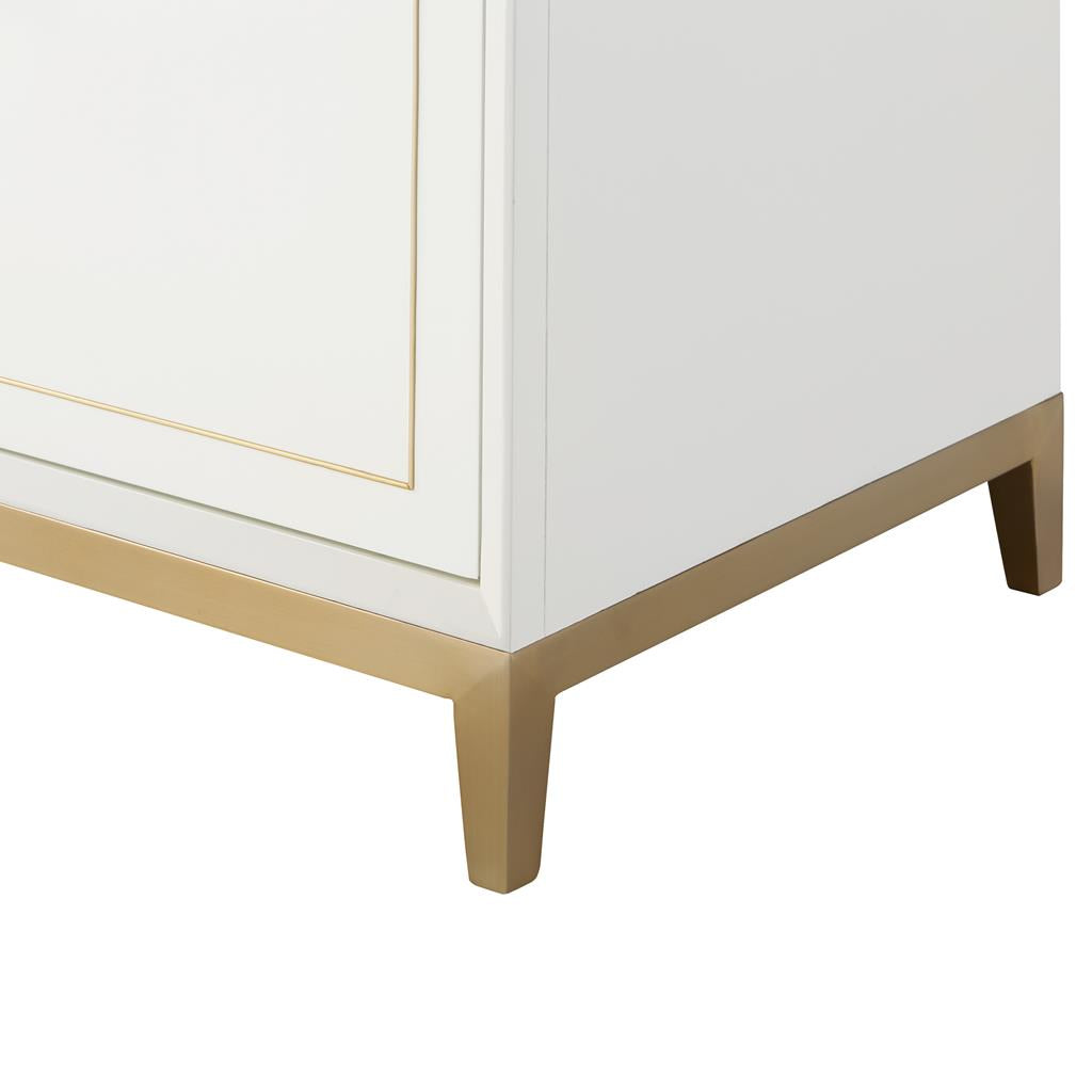 Bemma, Gracie 36" Single Vanity, Satin, White/Satin Brass, White Quartz Top#top-options_white-quartz-top