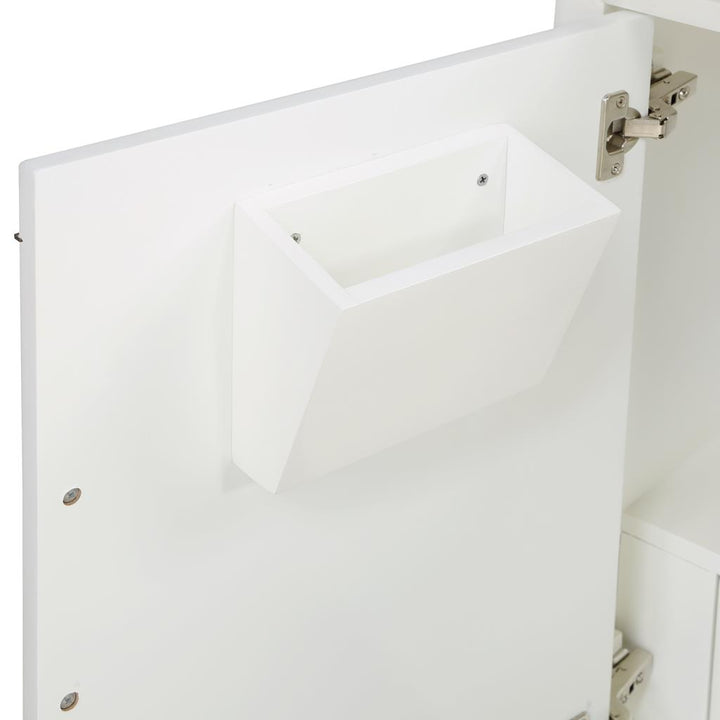 Bemma, Gracie 36" Single Vanity, Satin, White/Satin Brass, Carrara Marble Top#top-options_carrara-marble-top