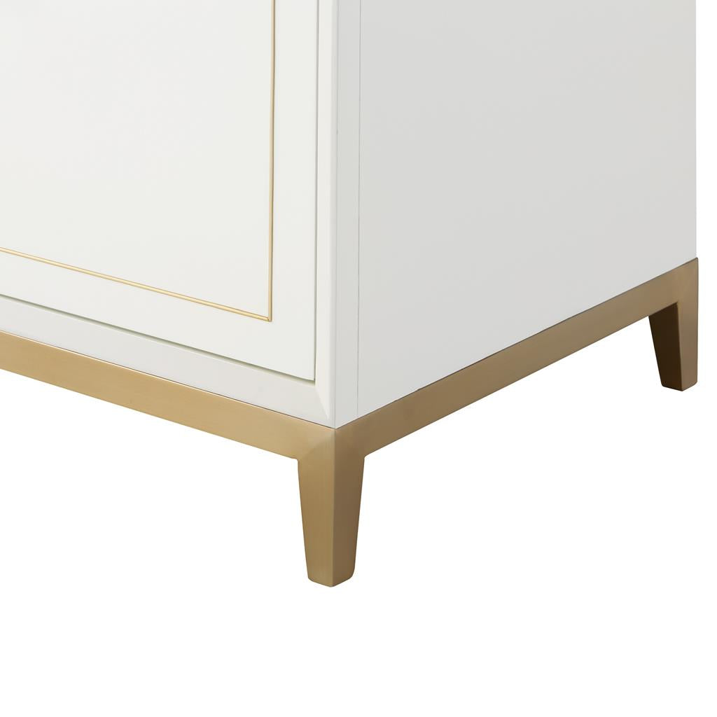 Bemma, Gracie 36" Single Vanity, Satin, White/Satin Brass, Carrara Marble Top#top-options_carrara-marble-top