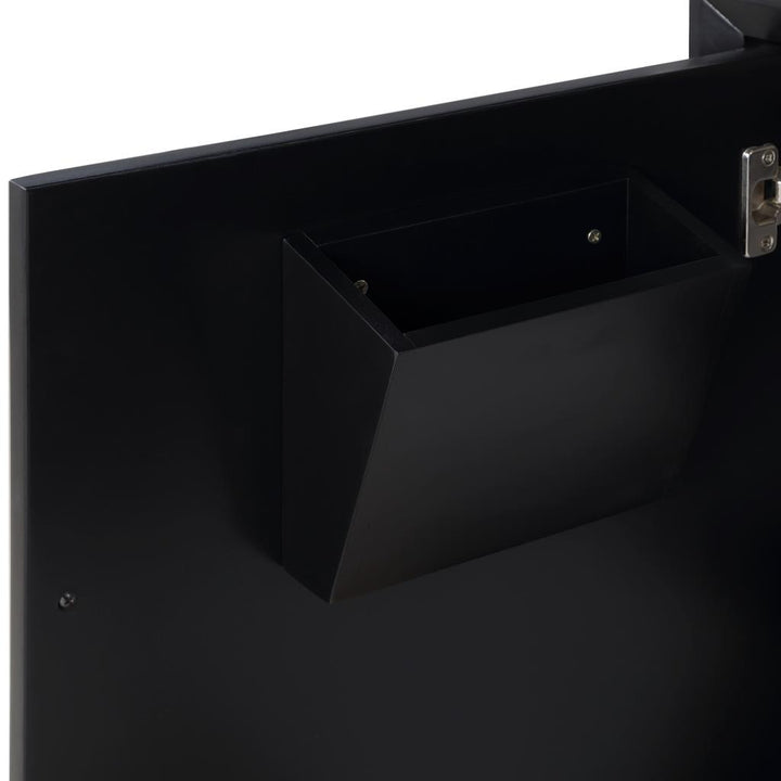 Bemma, Gracie 36" Single Vanity, Midnight Black/Satin Brass, White Quartz Top#top-options_white-quartz-top