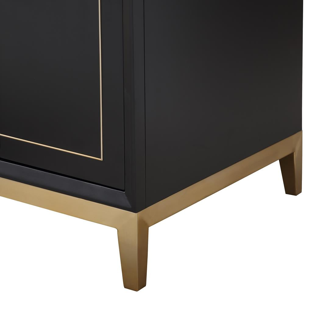Bemma, Gracie 60" Double Vanity, Midnight Black/Satin Brass, Carrara Marble Top#top-options_carrara-marble-top