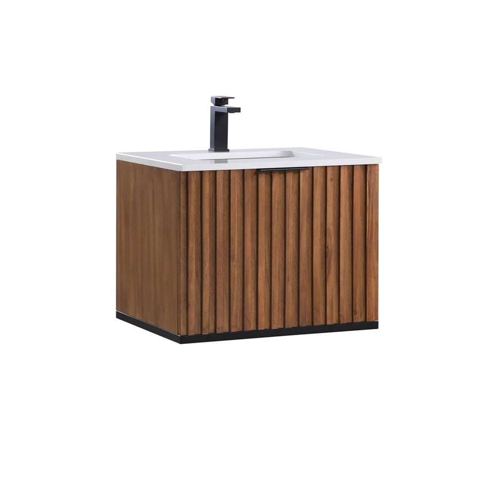 Bemma, Terra 24" Single Floating Vanity, Walnut/Matte Black, White Quartz Top#top-options_white-quartz-top