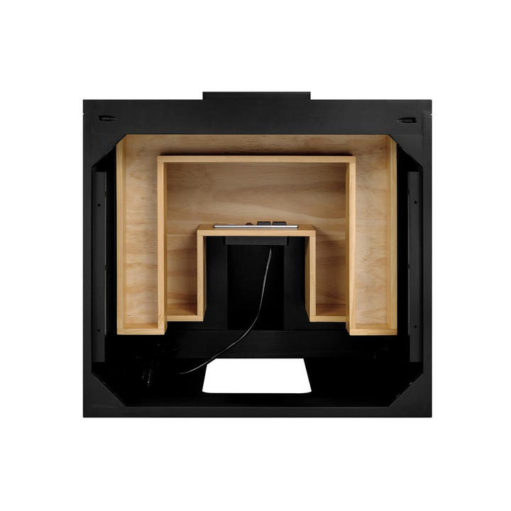 Bemma, Diamond 24" Single Vanity, Charcoal Black/Matte Black, Carrara Marble Top#top-options_carrara-marble-top