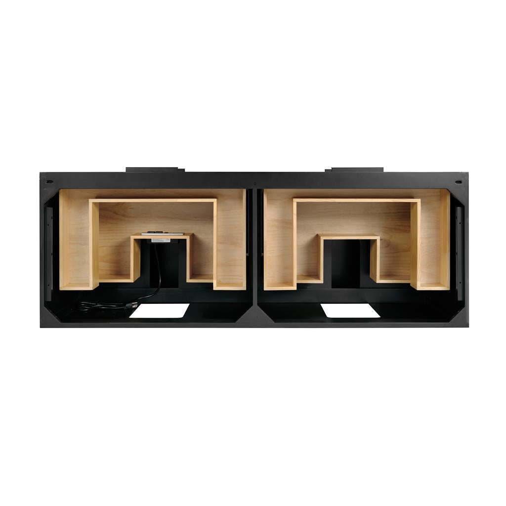 Bemma, Diamond 60" Double Vanity, Charcoal Black/Matte Black, Carrara Marble Top#top-options_carrara-marble-top