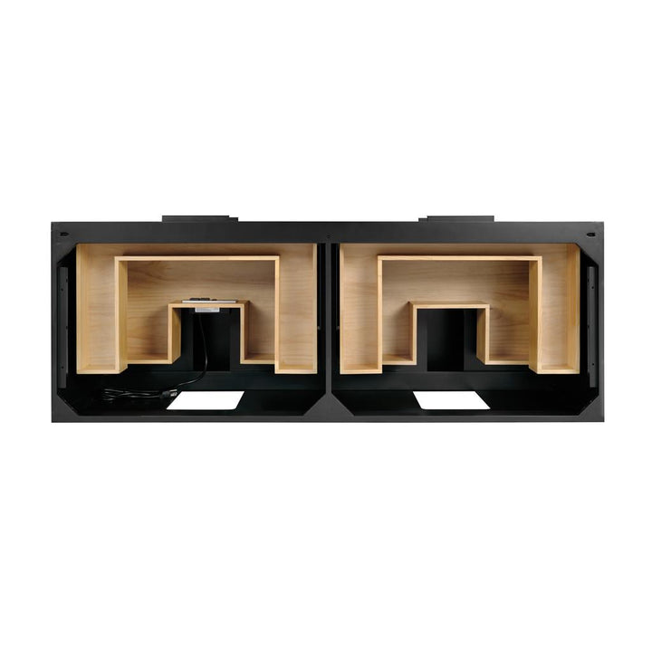 Bemma, Diamond 60" Double Vanity, Charcoal Black/Matte Black, Carrara Marble Top#top-options_carrara-marble-top