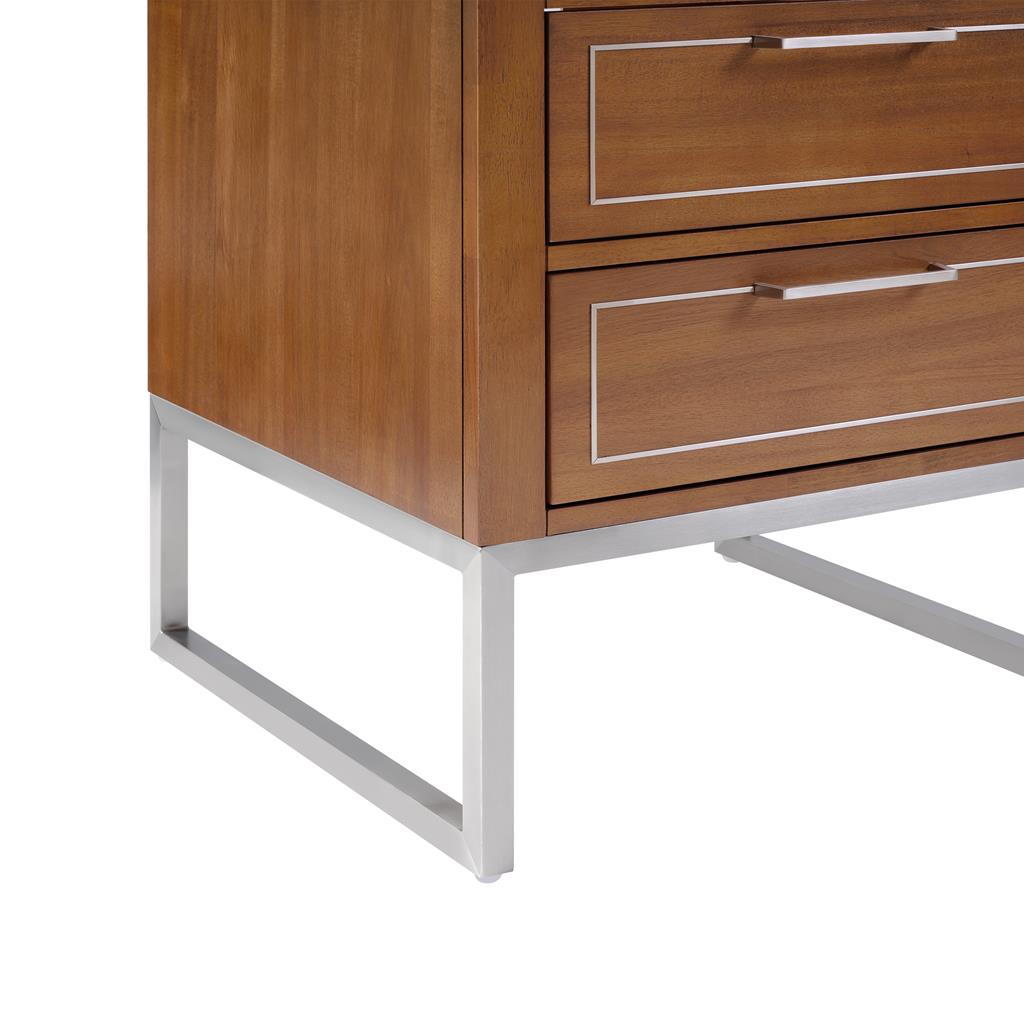 Bemma, Markham 24" Single Vanity, Walnut/Brushed Nickel, White Quartz Top#top-options_white-quartz-top