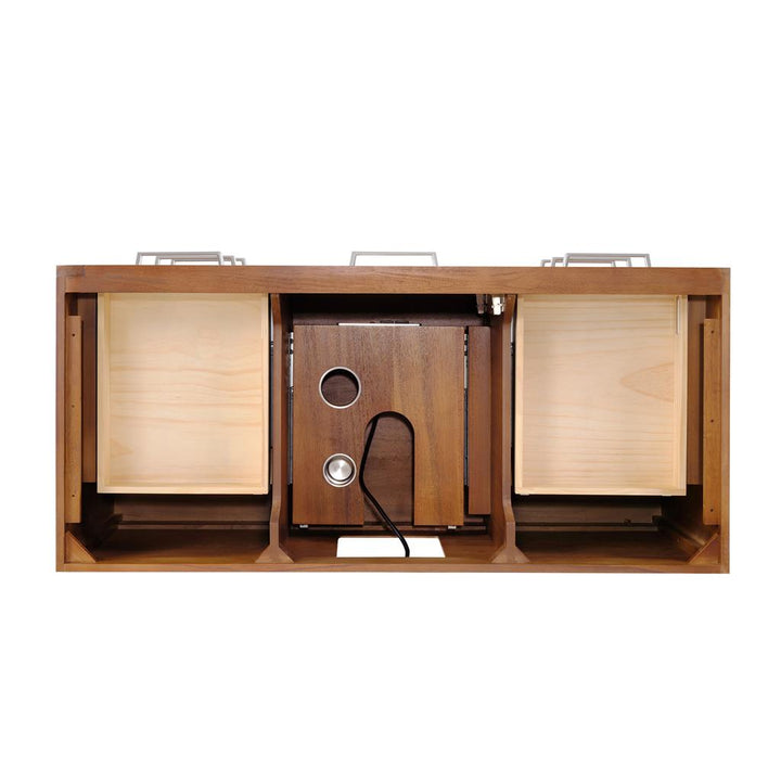 Bemma, Markham 48" Single Vanity, Walnut/Brushed Nickel, White Quartz Top#top-options_white-quartz-top