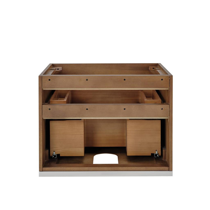 Bemma, Terra 24" Single Floating Vanity, Walnut/Brushed Nickel, White Quartz Top#top-options_white-quartz-top
